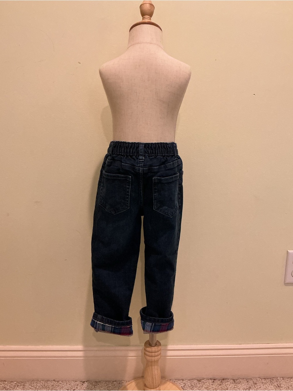 Gymboree Fall Dark Blue Roll-Cuff Elastic Waist Jeans Apple Picking